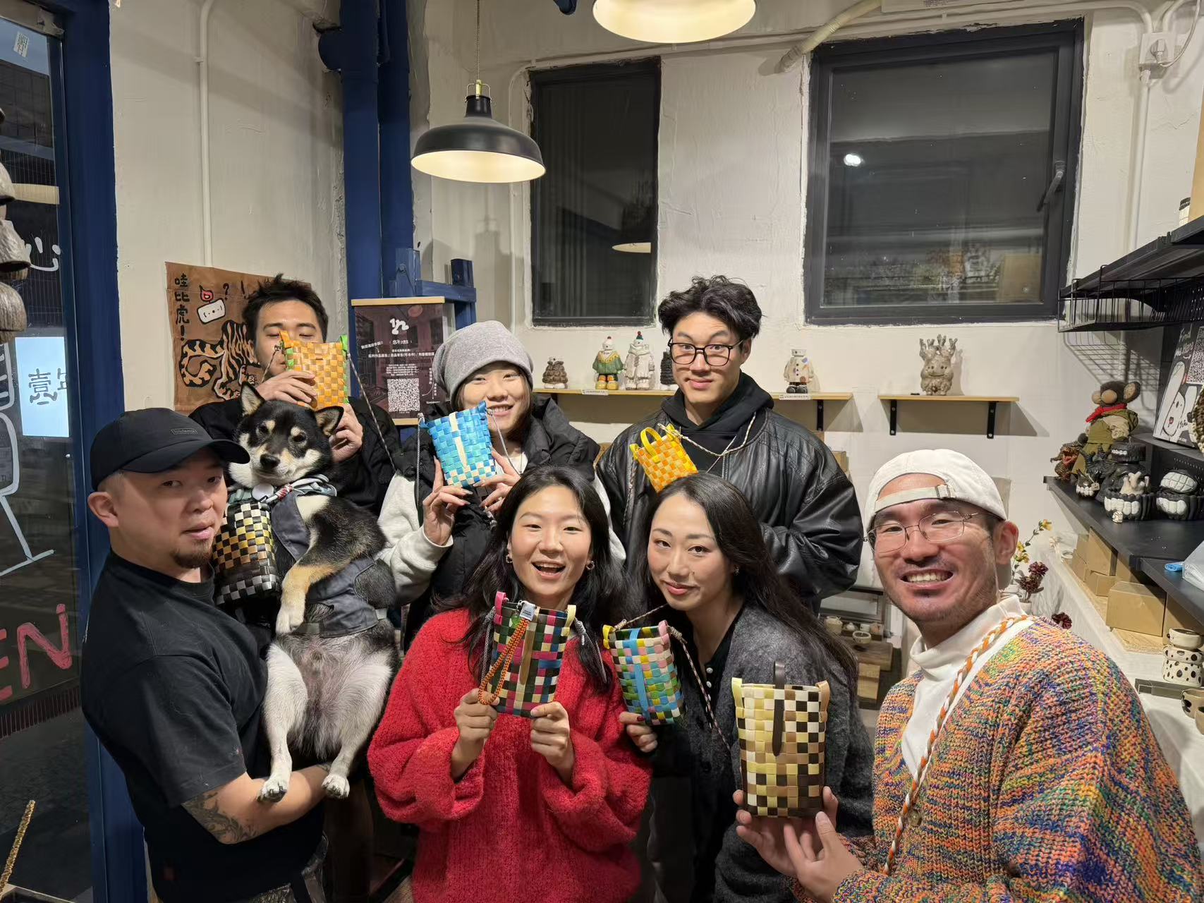 织趣野领带包编织工作坊合照