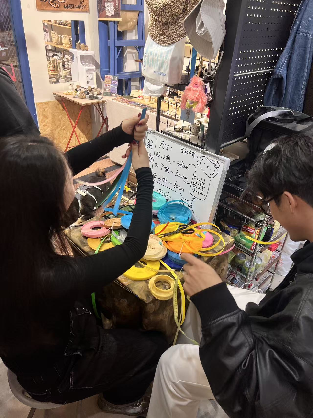 领带包工作坊现场材料